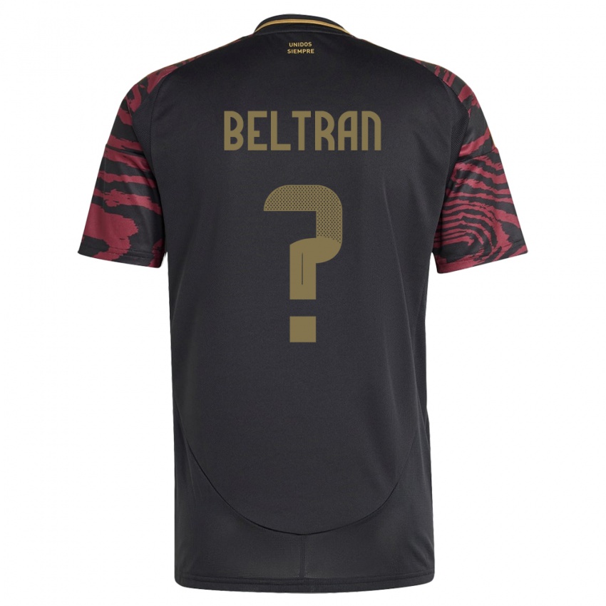 Hombre Camiseta Perú Adrián Beltrán #0 Negro 2ª Equipación 24-26 La Camisa Chile