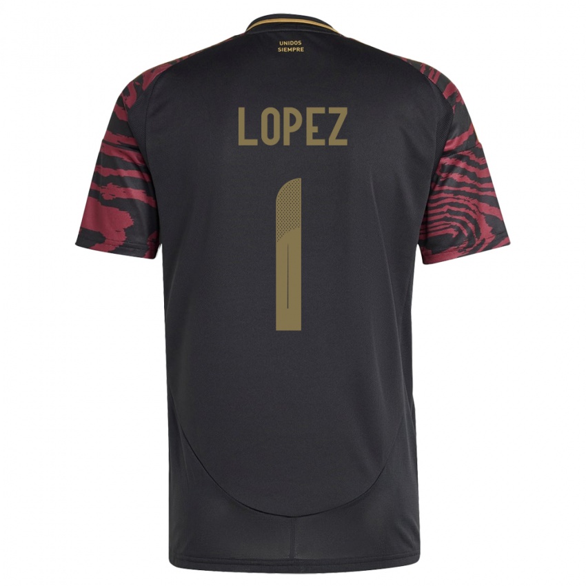 Hombre Camiseta Perú Karla Lopez #1 Negro 2ª Equipación 24-26 La Camisa Chile