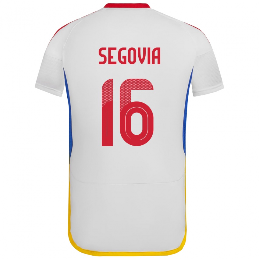 Hombre Camiseta Venezuela Telasco Segovia #16 Blanco 2ª Equipación 24-26 La Camisa Chile