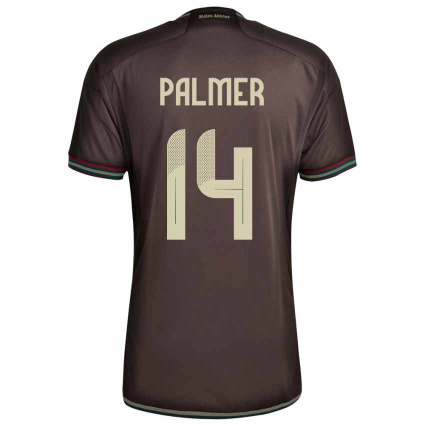 Hombre Camiseta Jamaica Kasey Palmer #14 Marrón Noche 2ª Equipación 24-26 La Camisa Chile
