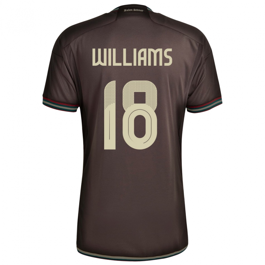 Hombre Camiseta Jamaica Romario Williams #18 Marrón Noche 2ª Equipación 24-26 La Camisa Chile