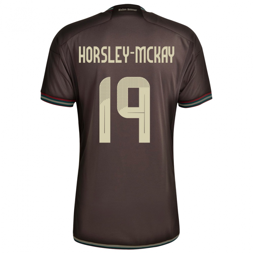 Hombre Camiseta Jamaica Kyron Horsley-Mckay #19 Marrón Noche 2ª Equipación 24-26 La Camisa Chile