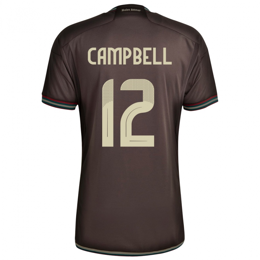 Hombre Camiseta Jamaica Sashana Campbell #12 Marrón Noche 2ª Equipación 24-26 La Camisa Chile