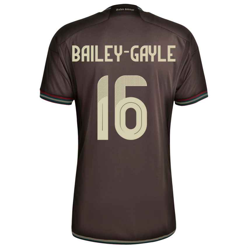 Hombre Camiseta Jamaica Paige Bailey-Gayle #16 Marrón Noche 2ª Equipación 24-26 La Camisa Chile