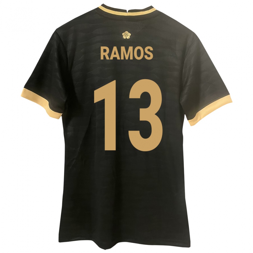 Hombre Camiseta Panamá Jiovany Ramos #13 Negro 2ª Equipación 24-26 La Camisa Chile