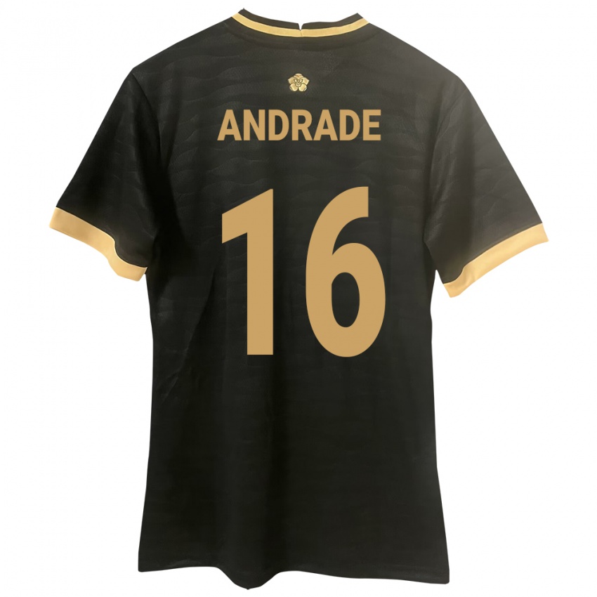 Hombre Camiseta Panamá Andrés Andrade #16 Negro 2ª Equipación 24-26 La Camisa Chile