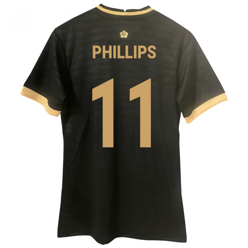 Hombre Camiseta Panamá Ricardo Phillips #11 Negro 2ª Equipación 24-26 La Camisa Chile