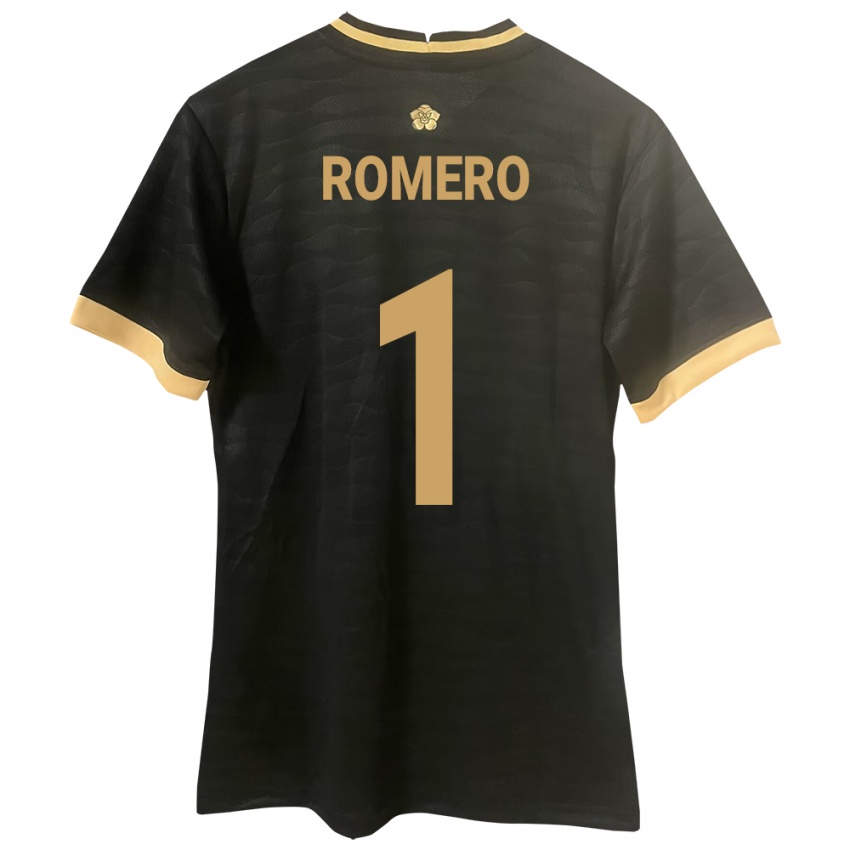 Hombre Camiseta Panamá Manuel Romero #1 Negro 2ª Equipación 24-26 La Camisa Chile