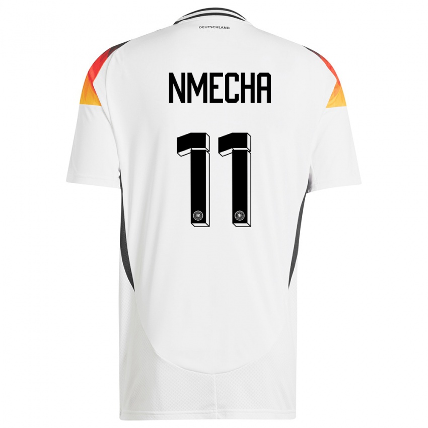 Mujer Camiseta Alemania Lukas Nmecha #11 Blanco 1ª Equipación 24-26 La Camisa Chile
