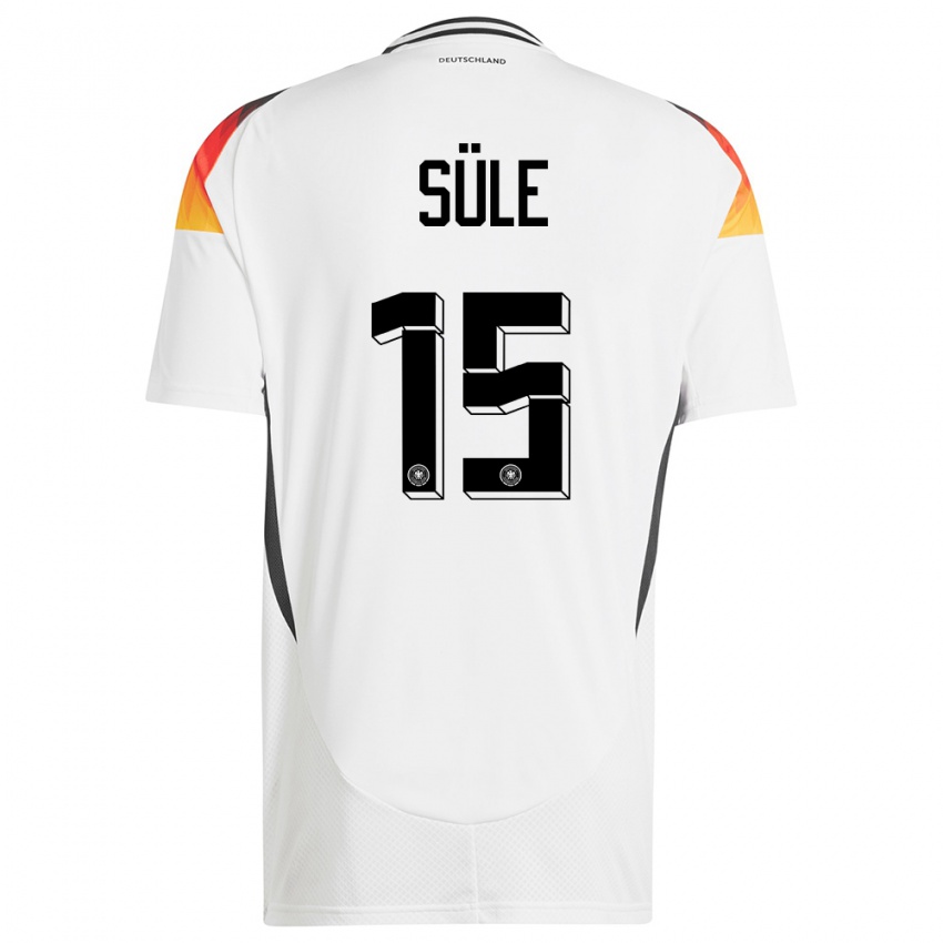 Mujer Camiseta Alemania Niklas Sule #15 Blanco 1ª Equipación 24-26 La Camisa Chile