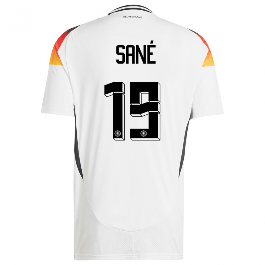 Mujer Camiseta Alemania Leroy Sane #19 Blanco 1ª Equipación 24-26 La Camisa Chile