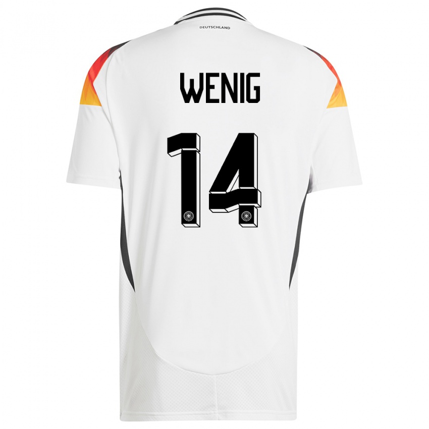 Mujer Camiseta Alemania Marcel Wenig #14 Blanco 1ª Equipación 24-26 La Camisa Chile