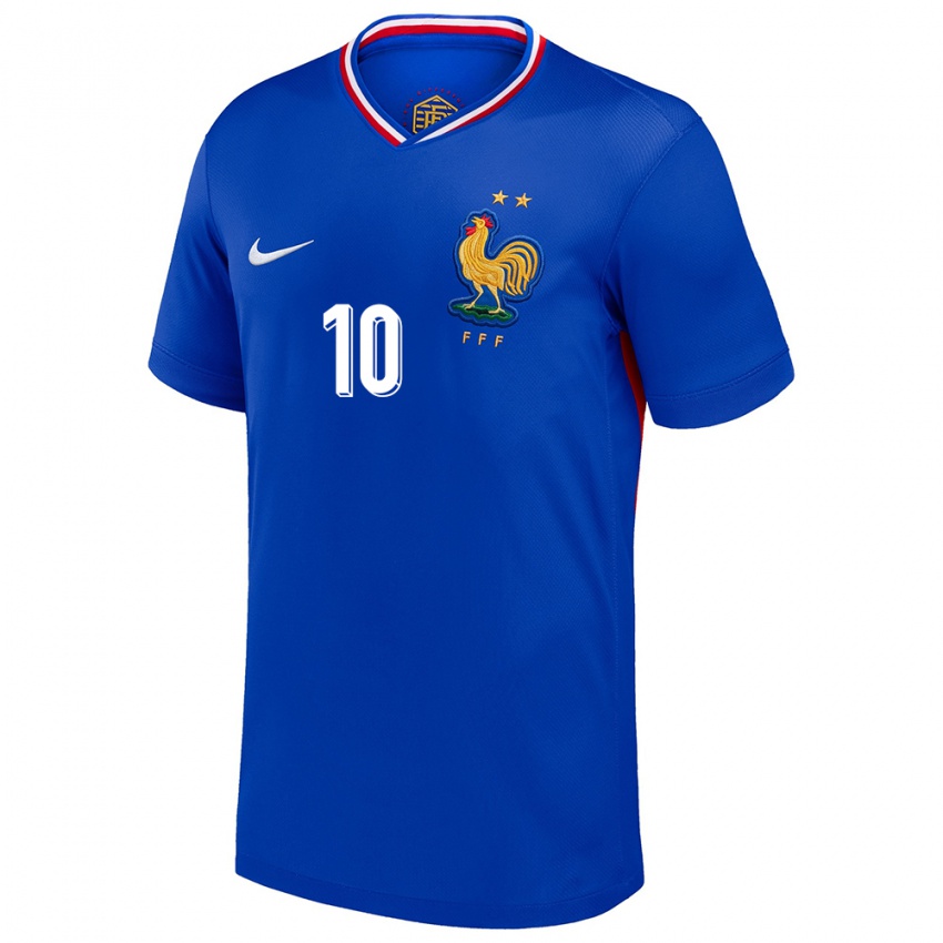 Mujer Camiseta Francia Kylian Mbappe #10 Azul 1ª Equipación 24-26 La Camisa Chile