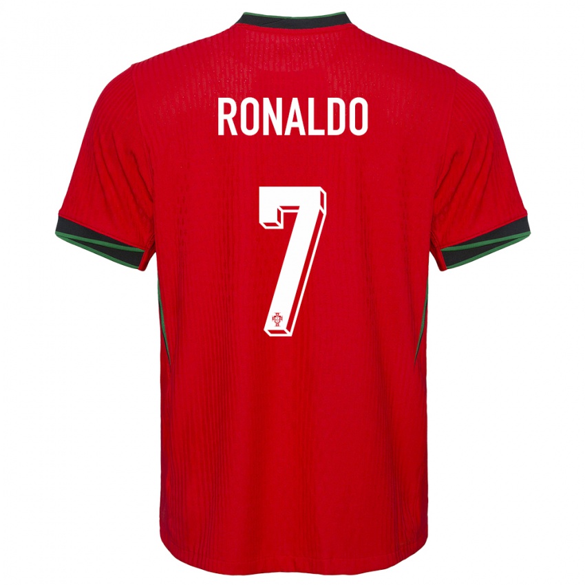 Mujer Camiseta Portugal Cristiano Ronaldo #7 Rojo 1ª Equipación 24-26 La Camisa Chile