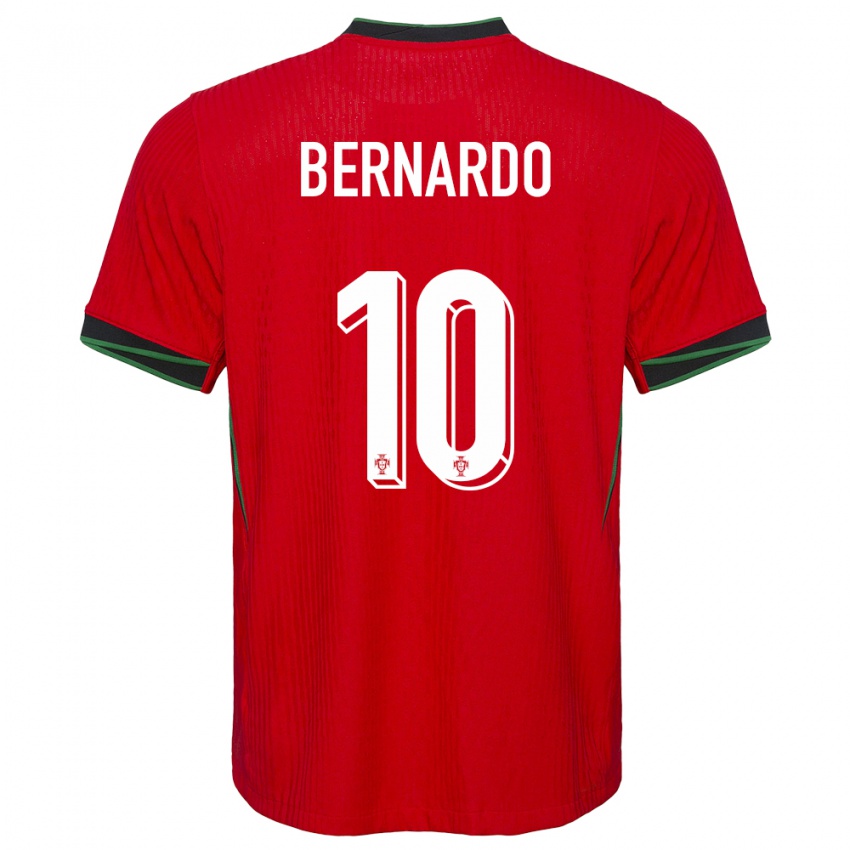Mujer Camiseta Portugal Bernardo Silva #10 Rojo 1ª Equipación 24-26 La Camisa Chile