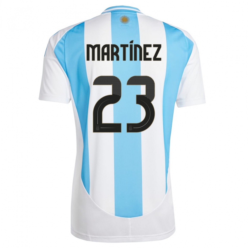 Mujer Camiseta Argentina Emiliano Martinez #23 Blanco Azul 1ª Equipación 24-26 La Camisa Chile