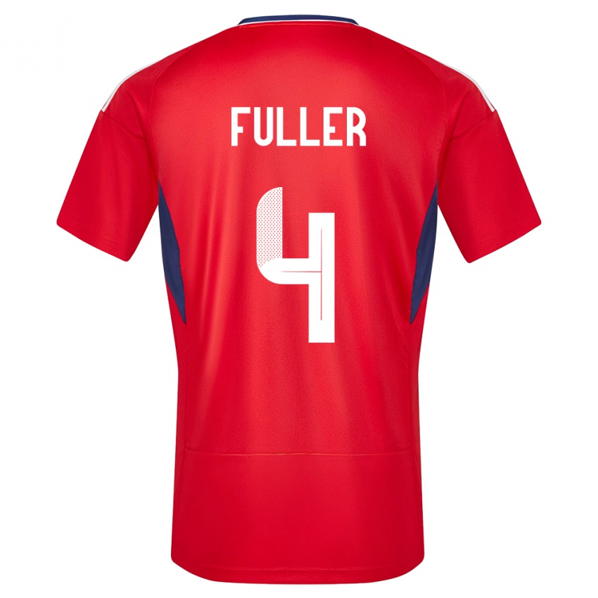 Mujer Camiseta Costa Rica Keysher Fuller #4 Rojo 1ª Equipación 24-26 La Camisa Chile