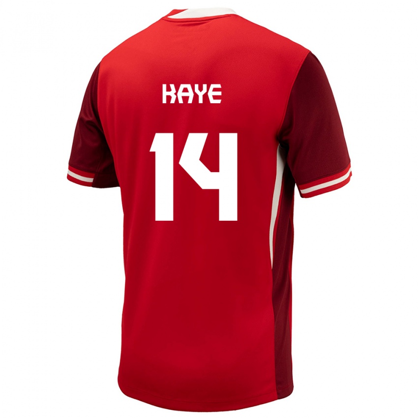 Mujer Camiseta Canadá Mark Anthony Kaye #14 Rojo 1ª Equipación 24-26 La Camisa Chile