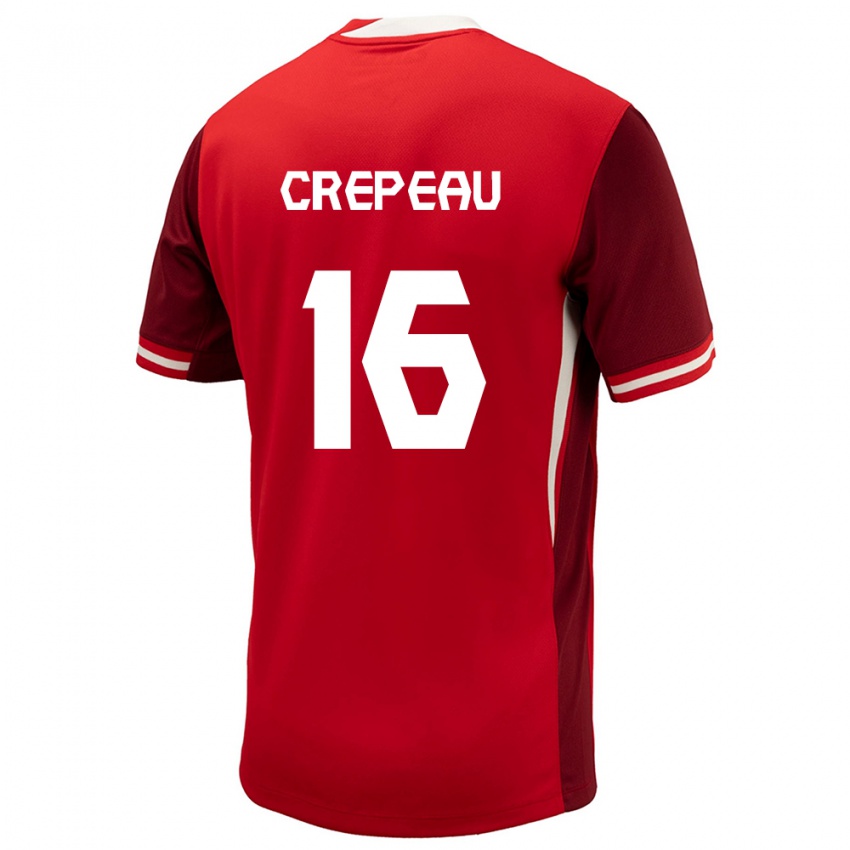 Mujer Camiseta Canadá Maxime Crepeau #16 Rojo 1ª Equipación 24-26 La Camisa Chile