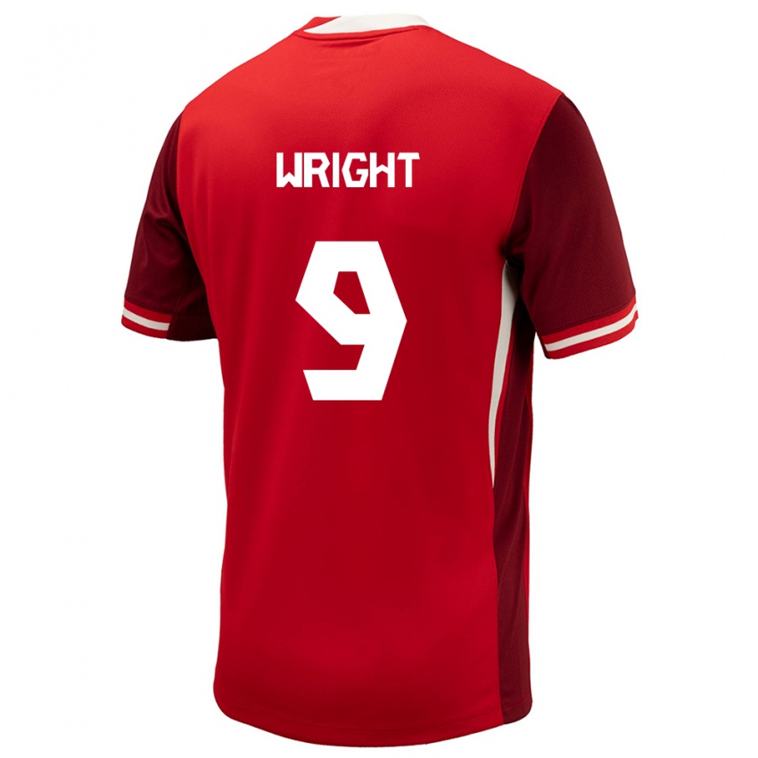 Mujer Camiseta Canadá Lowell Wright #9 Rojo 1ª Equipación 24-26 La Camisa Chile