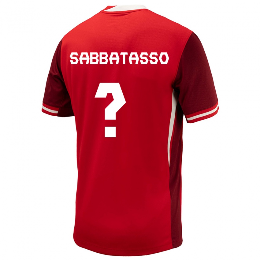 Mujer Camiseta Canadá Jeronimo Sabbatasso #0 Rojo 1ª Equipación 24-26 La Camisa Chile