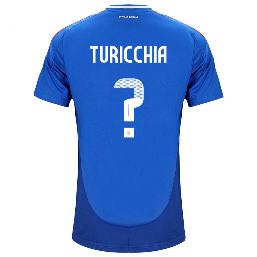 Mujer Camiseta Italia Riccardo Turicchia #0 Azul 1ª Equipación 24-26 La Camisa Chile