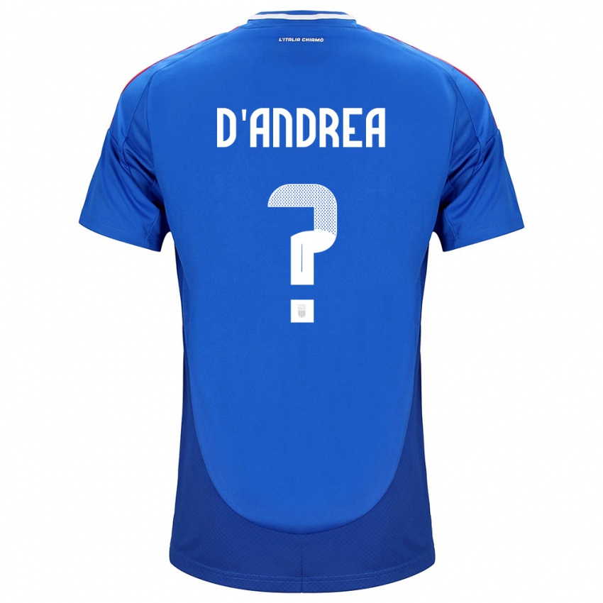 Mujer Camiseta Italia Luca D'andrea #0 Azul 1ª Equipación 24-26 La Camisa Chile