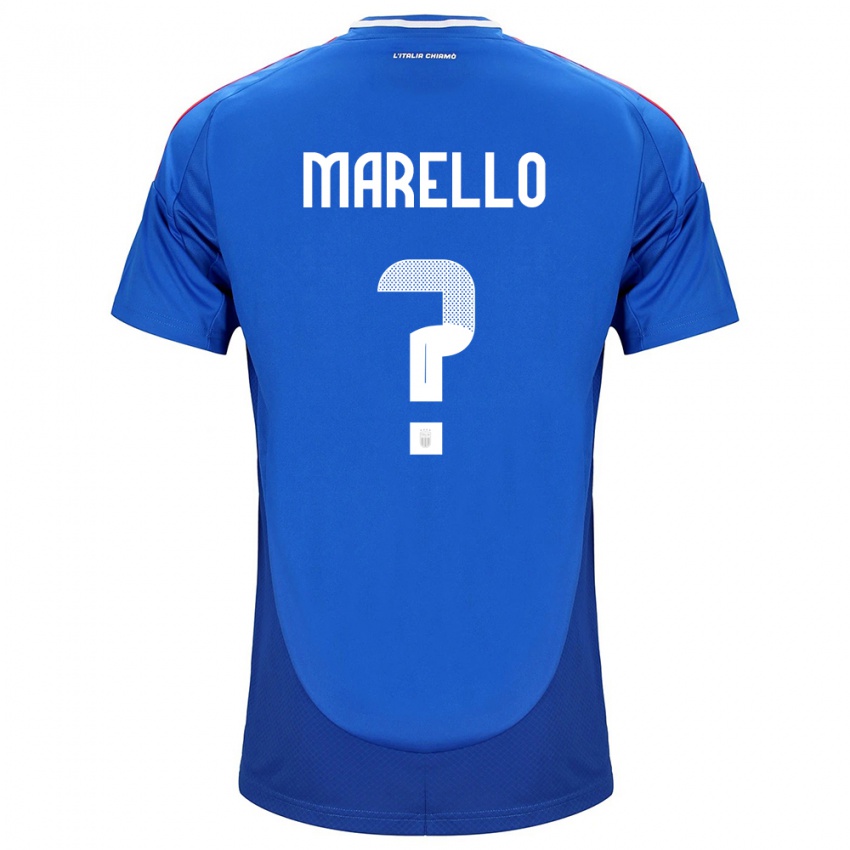 Mujer Camiseta Italia Mattia Marello #0 Azul 1ª Equipación 24-26 La Camisa Chile