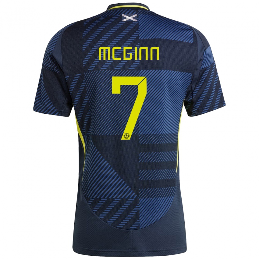Mujer Camiseta Escocia John Mcginn #7 Azul Oscuro 1ª Equipación 24-26 La Camisa Chile