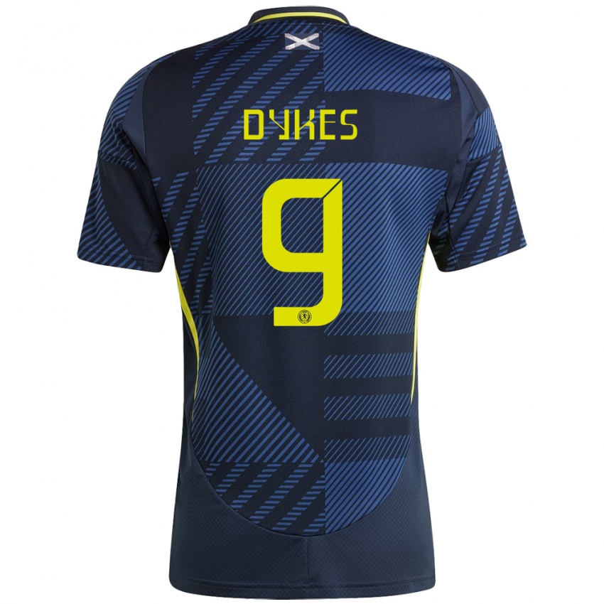 Mujer Camiseta Escocia Lyndon Dykes #9 Azul Oscuro 1ª Equipación 24-26 La Camisa Chile