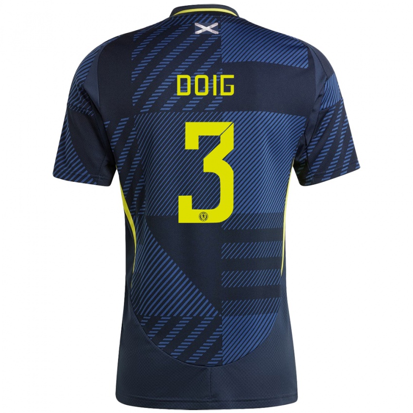 Mujer Camiseta Escocia Josh Doig #3 Azul Oscuro 1ª Equipación 24-26 La Camisa Chile