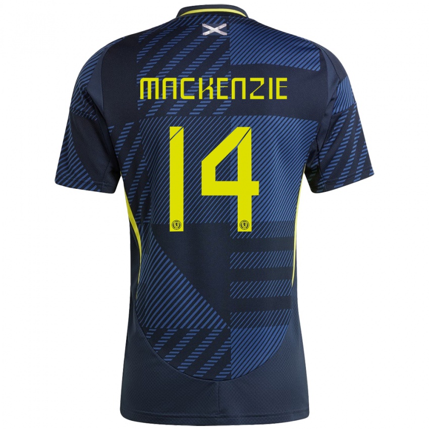 Mujer Camiseta Escocia Magnus Mackenzie #14 Azul Oscuro 1ª Equipación 24-26 La Camisa Chile