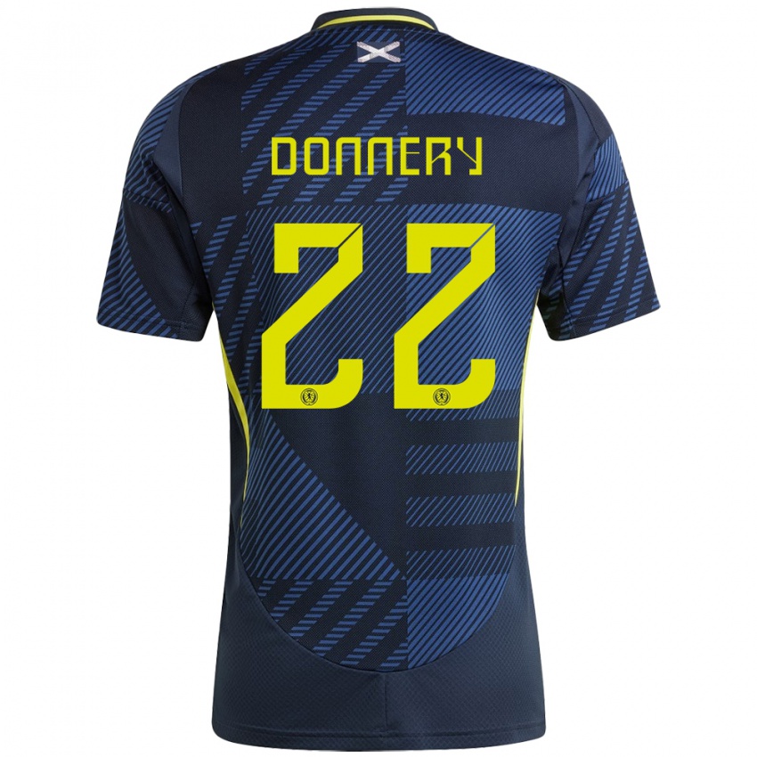 Mujer Camiseta Escocia Julian Donnery #22 Azul Oscuro 1ª Equipación 24-26 La Camisa Chile