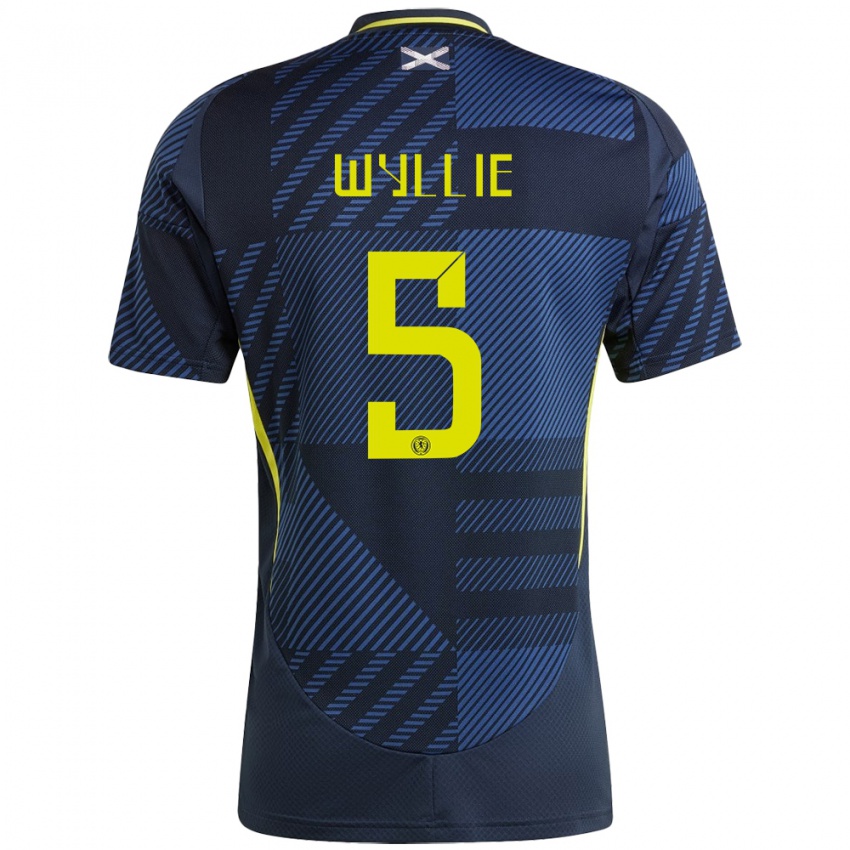 Mujer Camiseta Escocia Jack Wyllie #5 Azul Oscuro 1ª Equipación 24-26 La Camisa Chile