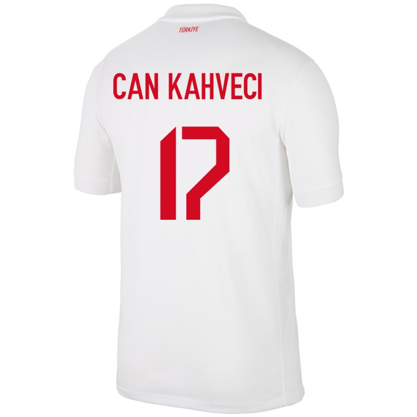 Mujer Camiseta Turquía İrfan Can Kahveci #17 Blanco 1ª Equipación 24-26 La Camisa Chile