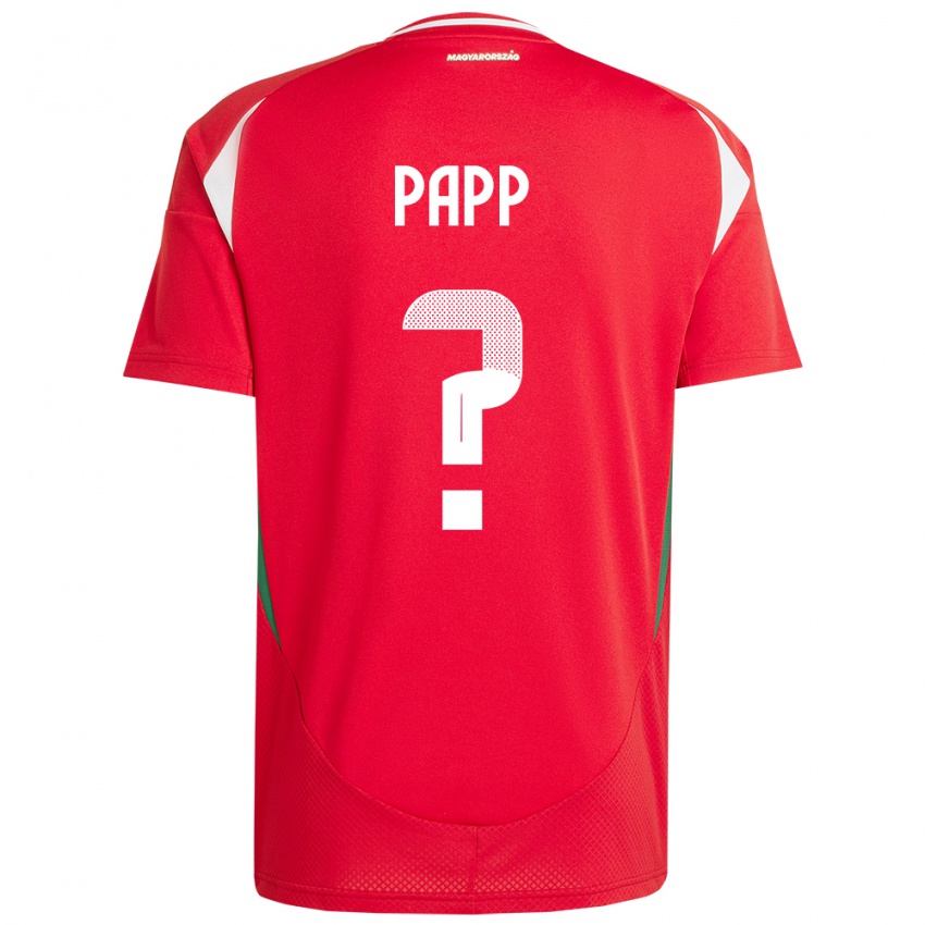 Mujer Camiseta Hungría Lőrinc Papp #0 Rojo 1ª Equipación 24-26 La Camisa Chile