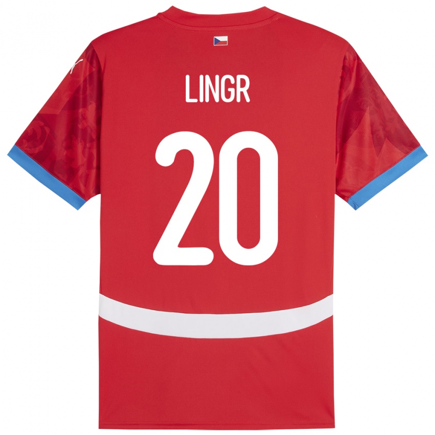 Mujer Camiseta Chequia Ondrej Lingr #20 Rojo 1ª Equipación 24-26 La Camisa Chile