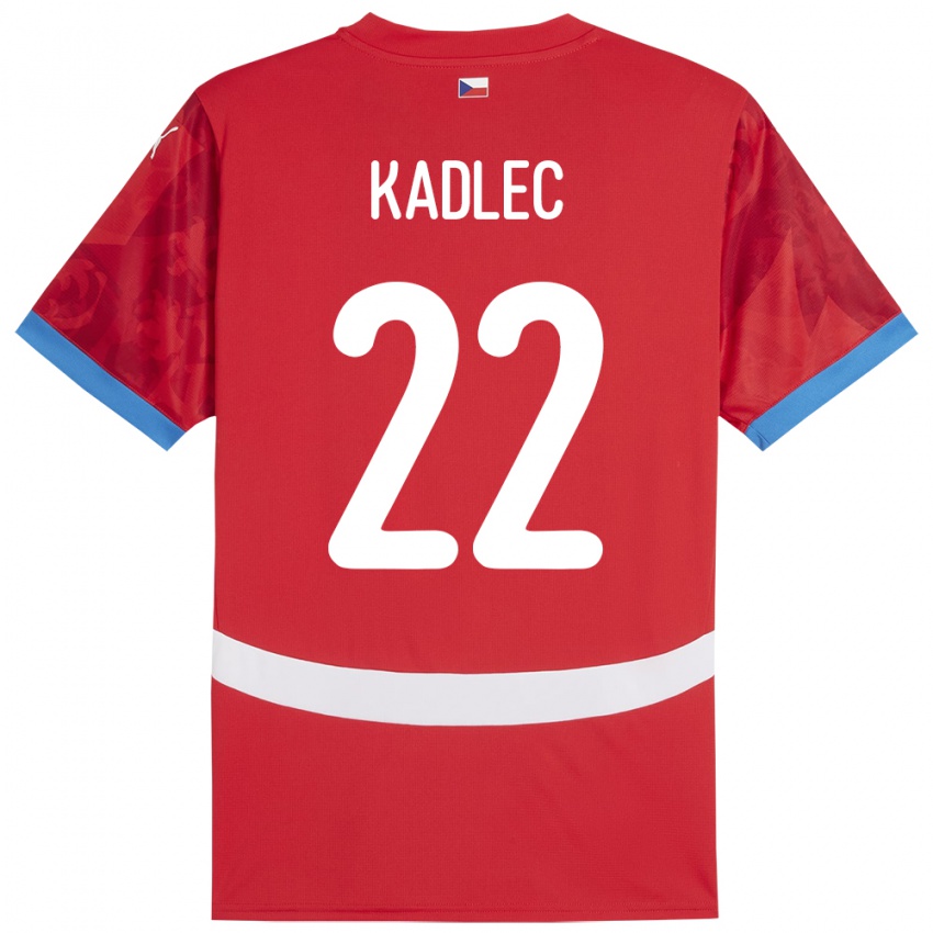 Mujer Camiseta Chequia Adam Kadlec #22 Rojo 1ª Equipación 24-26 La Camisa Chile