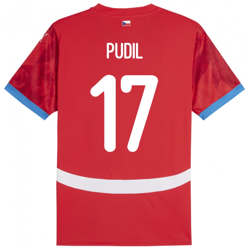 Mujer Camiseta Chequia Milos Pudil #17 Rojo 1ª Equipación 24-26 La Camisa Chile