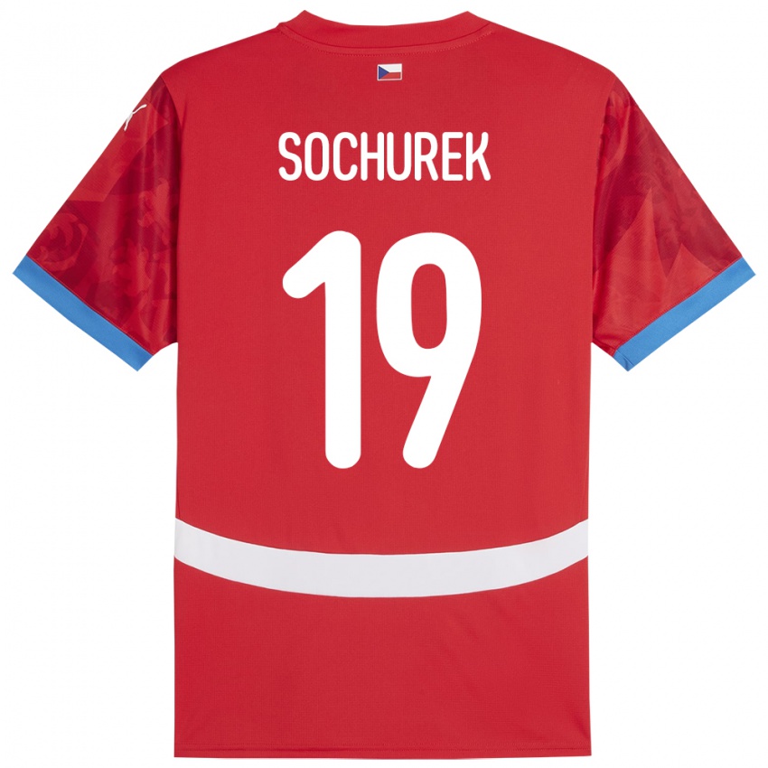 Mujer Camiseta Chequia Hugo Sochurek #19 Rojo 1ª Equipación 24-26 La Camisa Chile