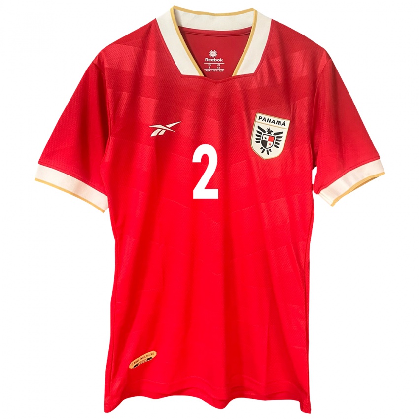 Mujer Camiseta Panamá Dayane Madrid #2 Rojo 1ª Equipación 24-26 La Camisa Chile