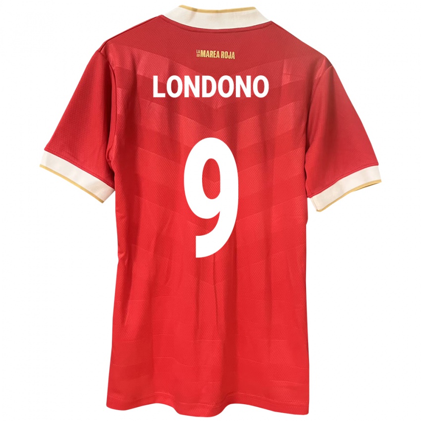 Mujer Camiseta Panamá Azarias Londoño #9 Rojo 1ª Equipación 24-26 La Camisa Chile