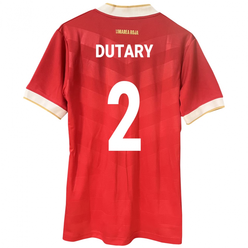 Mujer Camiseta Panamá Claudia Dutary #2 Rojo 1ª Equipación 24-26 La Camisa Chile