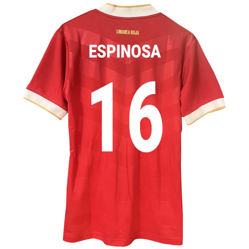 Mujer Camiseta Panamá Rebeca Espinosa #16 Rojo 1ª Equipación 24-26 La Camisa Chile