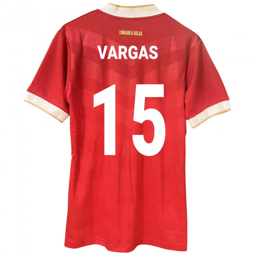Mujer Camiseta Panamá Rosario Vargas #15 Rojo 1ª Equipación 24-26 La Camisa Chile
