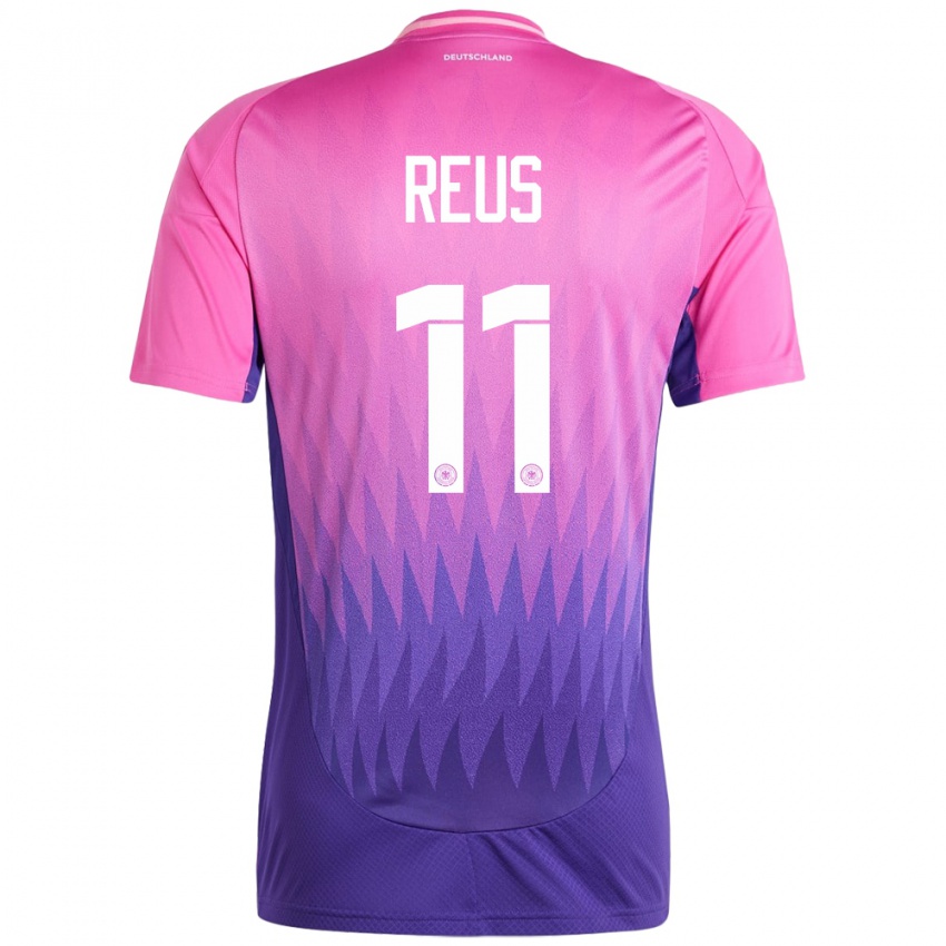 Mujer Camiseta Alemania Marco Reus #11 Rosado Morado 2ª Equipación 24-26 La Camisa Chile