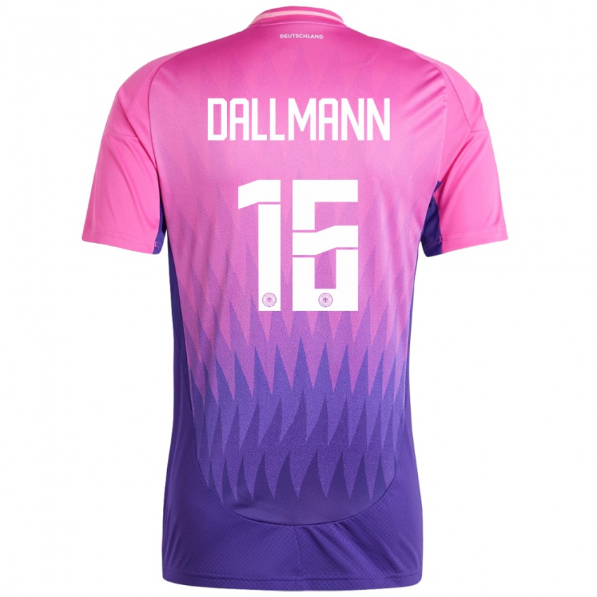 Mujer Camiseta Alemania Linda Dallmann #16 Rosado Morado 2ª Equipación 24-26 La Camisa Chile