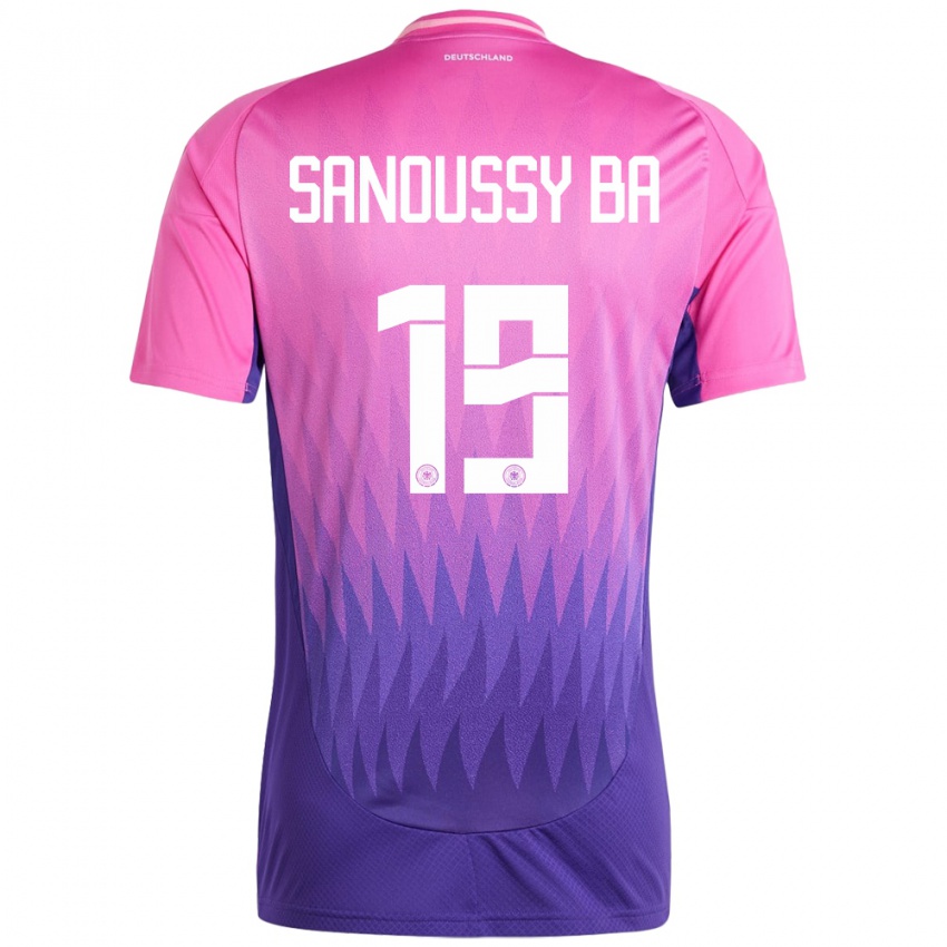 Mujer Camiseta Alemania Sanoussy Ba #19 Rosado Morado 2ª Equipación 24-26 La Camisa Chile