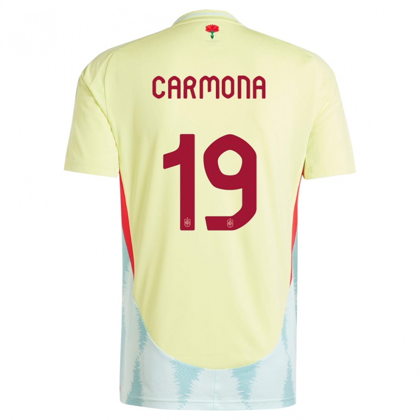Mujer Camiseta España Olga Carmona #19 Amarillo 2ª Equipación 24-26 La Camisa Chile