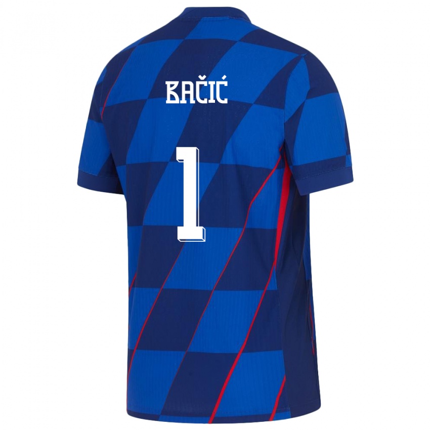 Mujer Camiseta Croacia Doris Bacic #1 Azul 2ª Equipación 24-26 La Camisa Chile